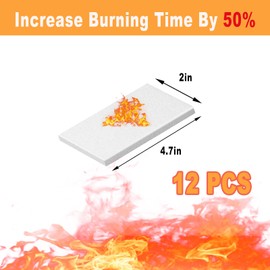 Ceramic Wool Wick for ROZATO, EDELFELD, Roundfire, Colsen, Flammtal Tabletop Firepit to Extend Burning Time (White, 4.7in*2in*0.2in)