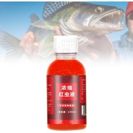 Bait Fish Additive, Fishing Bait Additive Liquid, Concentrated Red Worm Liquid, Red Worm Scent Fish Attractants for Baits, Natural Bait Scent Fish Attractants for Baits for Trout, Cod, Carp, Bass