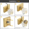 EHOMEWARE Hall/Closet Passage Door Knobs, 2 Pack Brass Crystal Handles,