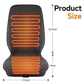 Dark Grey Heated Seat Cover Cushion with Heat Warmer, Large Size Soft Comfortable Winter Seat Cover Cushion Heating Pad for Office Home Chair Warm Cold Weather Gift for Winter, 3 Models Setting