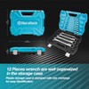 DURATECH 12-Piece Flex-Head Ratcheting Combination Wrench Set, 72-Tooth, Metric, 8-19mm,