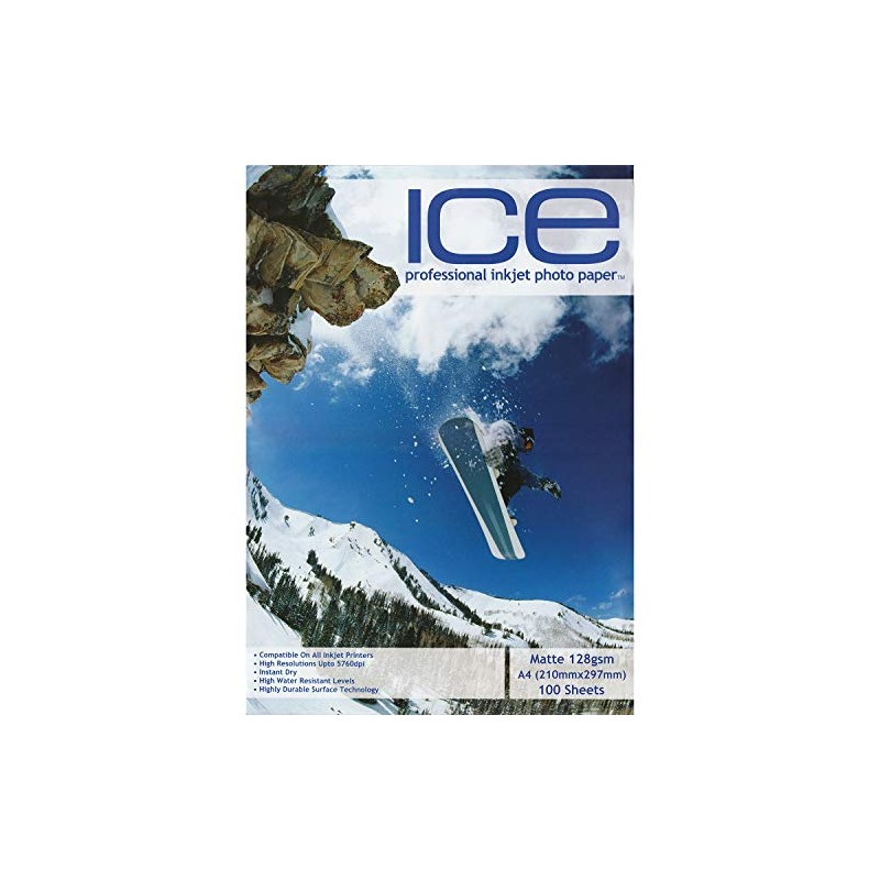 Ice A4 128gsm Matte Coated Professional Photo Paper - Pack
