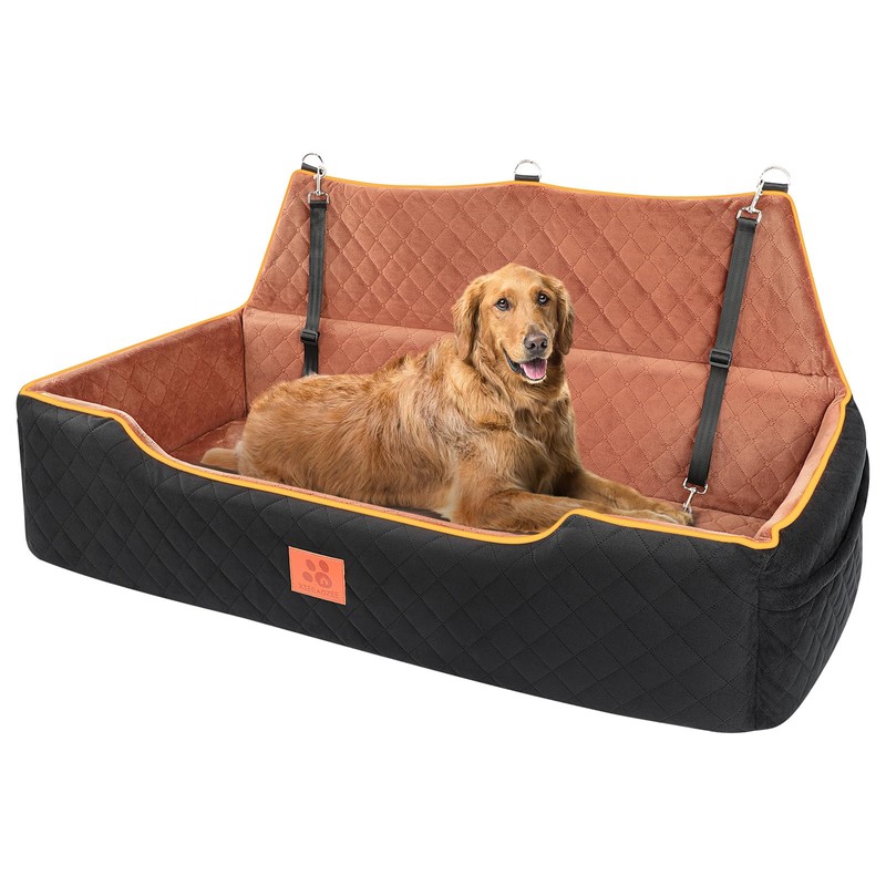 XIEEAOZEE Dog Car Bed Booster, Comfortable Travel Seat for Large/Medium