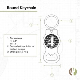 Desert Cactus Phi Beta Sigma Bottle Opener Keychain PBS GOMAB D9 Divine 9 Cross Over Line Number Car Keys (Silver Bottle Opener #4)