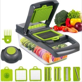 Recalma Gemüseschneider Mandoline Gemüsehobel, Zwiebelhacker 18 in 1 Vegetable Chopper, Wohnung Must Have Zubehör Dicer Chopper, Gemüsehobelobstschneider, Küchengeräte, Gemüse Schneider Zerkleinerer