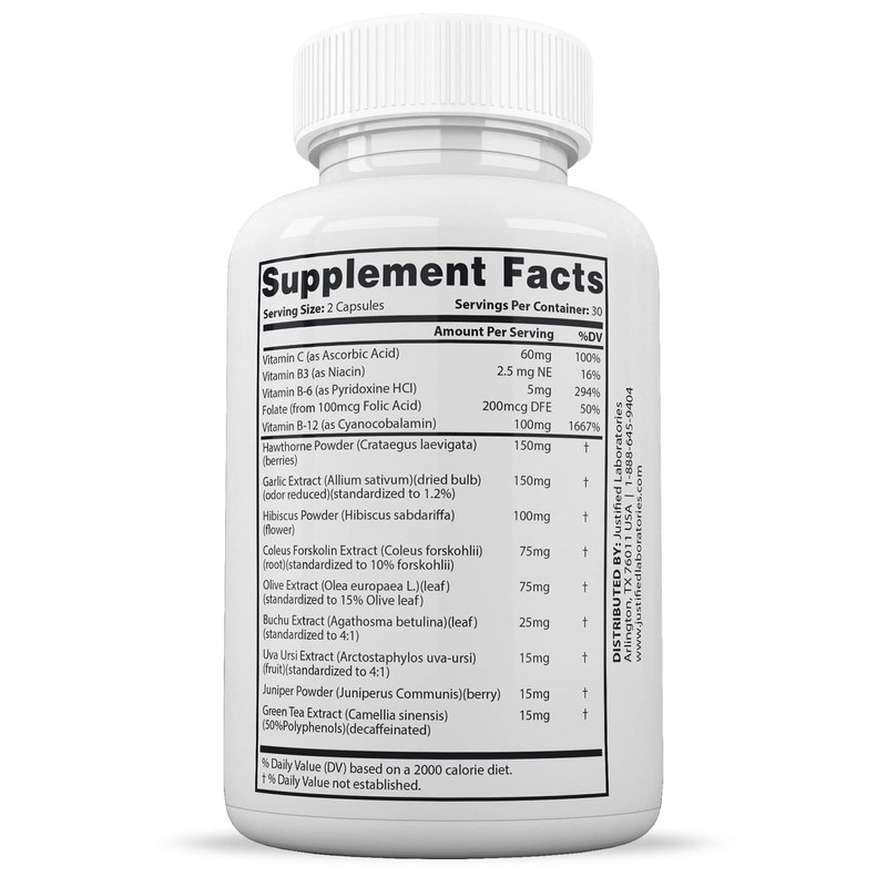 Justified Laboratories (3 Pack Blood Balance Advanced Formula 620MG Supplement