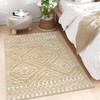Wonnitar Moroccan Washable Area Rug 4x6, Non-Slip Rugs for Living