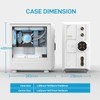 ALSEYE Rams2.0 Mid Tower PC Case Micro-ATX/ITX MATX Tempered Glass