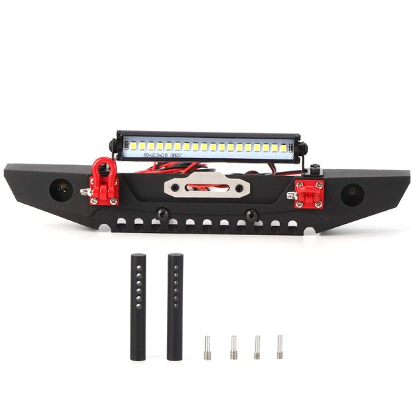 1/10 Scale RC Front Bumper Compatible with TRX4 Axial SCX10 90046 Crawler Vehicles (Includes Spare Parts for Sporite Cars)