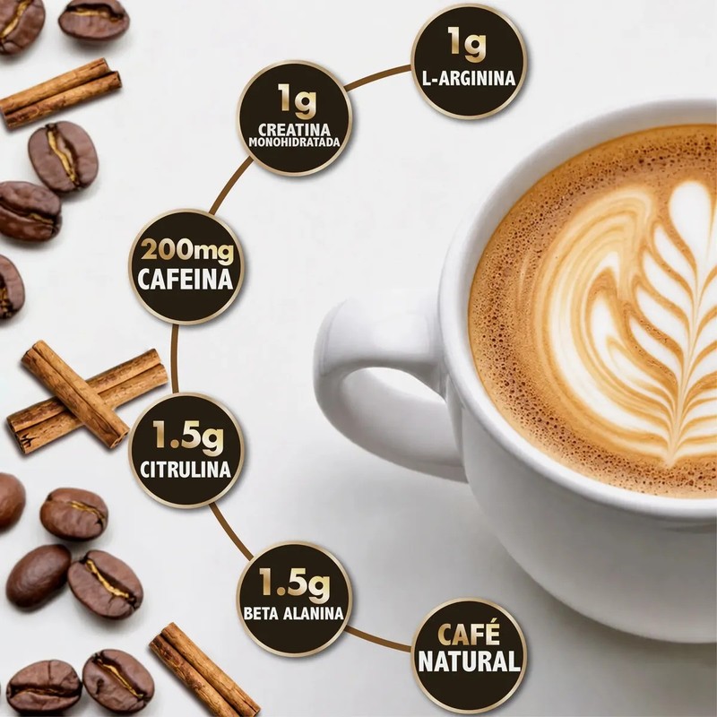 Bhp Coffee Max Cafe Pre-entreno 30 Serv Sabor Cappuccino