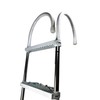 Marine Boat Aluminum White POLYETHYLENE Swim Boarding 3 Steps Ladder