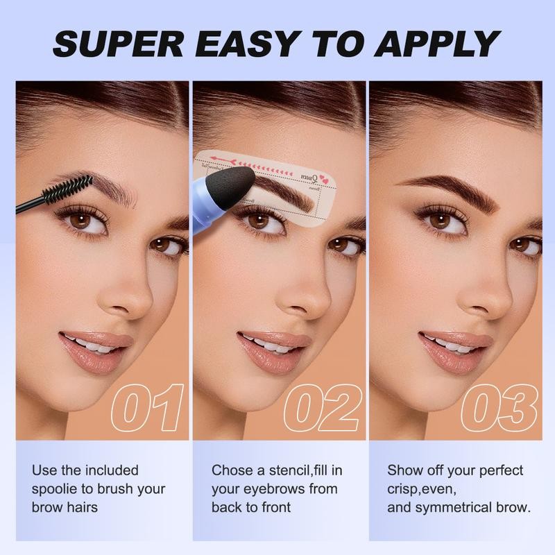 SACE LADY Lasting Eyebrow Stamp Cream with Brush Waterproof Natural