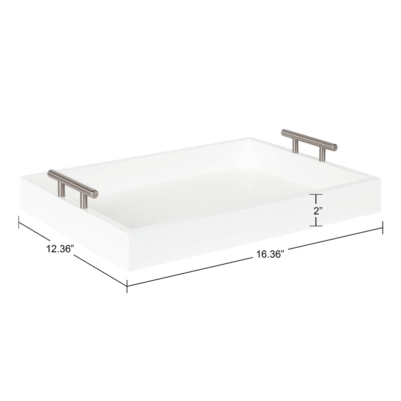 Kate and Laurel Lipton Modern Rectangular Tray, 16.5 x 12.25,