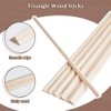OLYCRAFT Pack of 26 Triangle Wooden Sticks, 5 Sizes, Unpainted