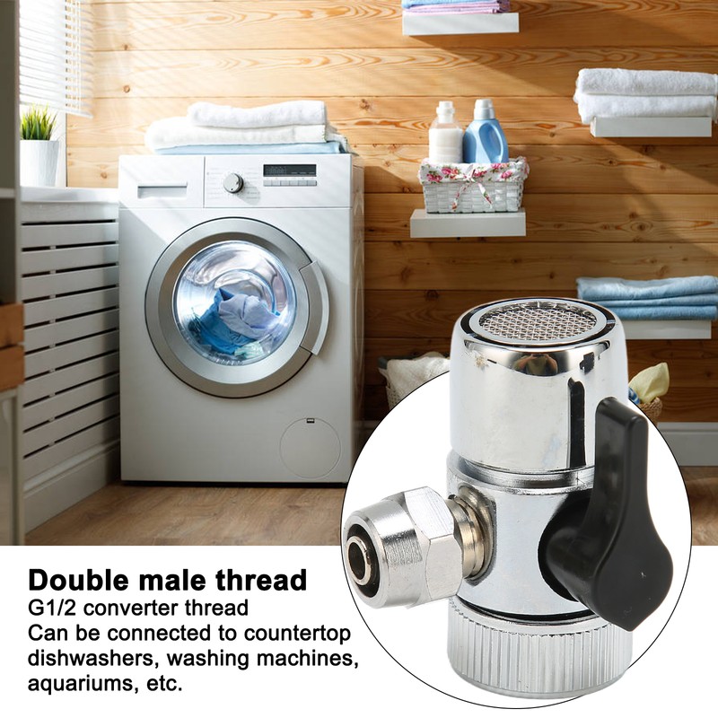 3pcs G3/8 In Sink Faucet Diverter Valve Three Way Universal