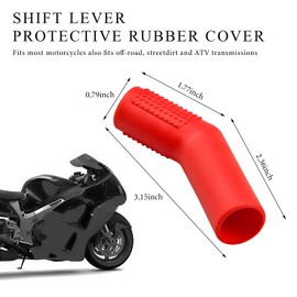 DXNQ 2PCS Motorcycle Rubber Gear Shift Lever Shoe Protector, Universal Anti Slip Motorcycle Gear Shift Lever Cover, Heat-Resistant Bicycle shifters Cover Protector Pedal for Street Dirt ATVs (Red)