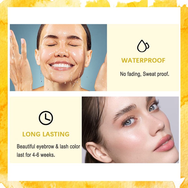 SHEEYOON Eyebrow Tint Cream, Professional Brow Eyelash DYE Kit, Natural