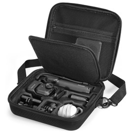 AMAZEAR Carry Case for Insta360 Go Ultra Accessories, Insta 360 Go-Ultra Portable Travel Bag with Shoulder Strap Hard Case for Protection, Organization, and Storage, Water-Resistance, Black