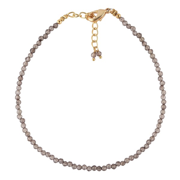Sunshinegems Natural Smoky Quartz Gemstone Beads Dainty Bracelets Jewelry for