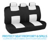 BDK PolyPro Car Seat Covers Full Set in White/Black –