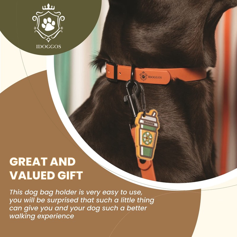 iDoggos Dog Poop Bag Holder With Clip| Stylish 2Pcs Premium