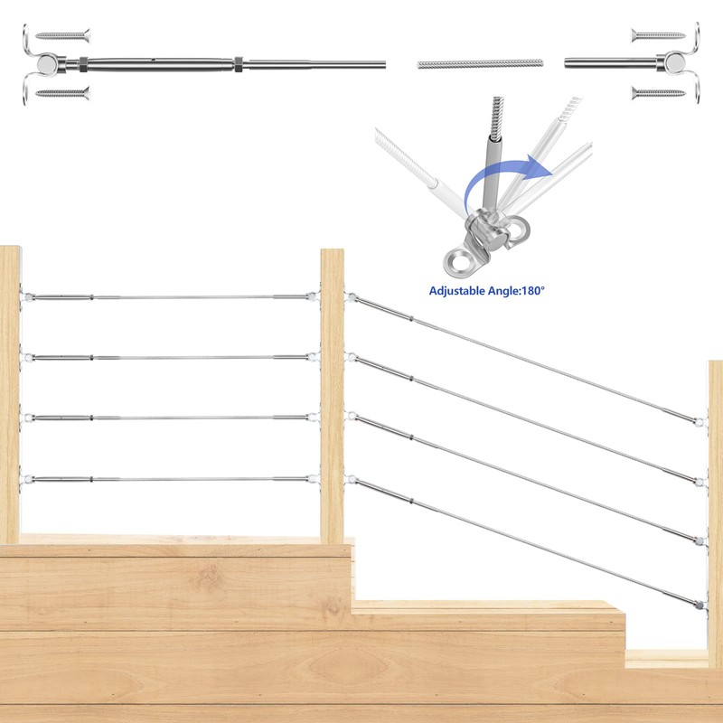 CKE 20 Pair Cable Railing Kit - 1/8" Swage Toggle