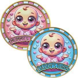 Baby Decision Coin for New Parents - Cute Mummy and Daddy Turn Coin - Interactive Parenting Tool for Family Fun and Decision Making