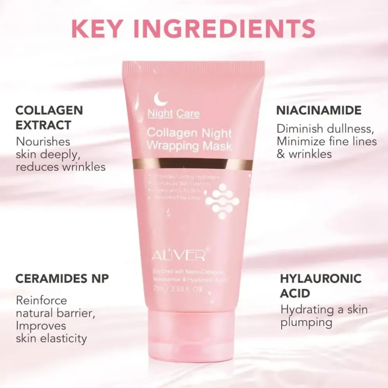 Firmeza Facial | Mascarilla Rutina Nocturna Colágeno 75ml