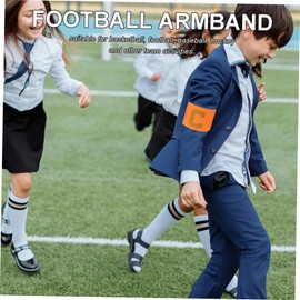 Outanaya 5pcs Soccer Captain Armbands for Boy Girl Elastic Wrap-Around Design Unisex Football Arm Bands Bright Colors Yellow Red Fluorescent Green for Youth Teams