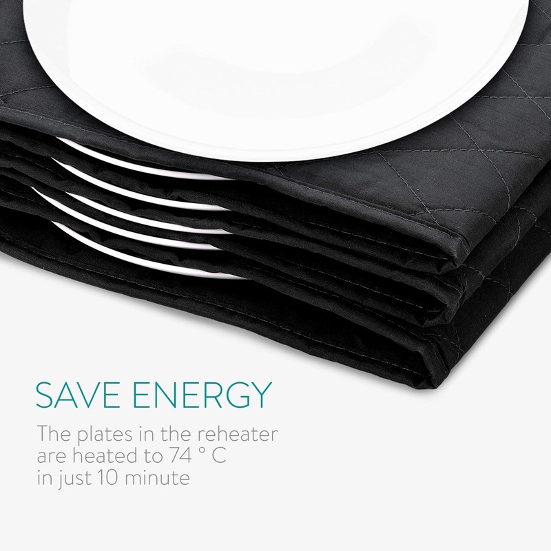 Navaris Electric Plate Warmer - 10 Plate Blanket Heater Pockets