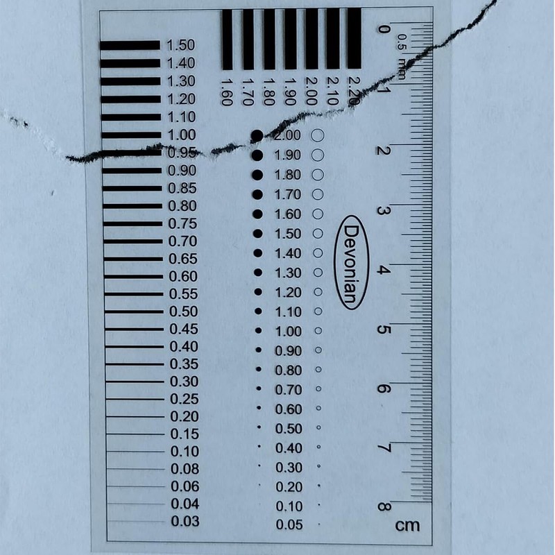 Namvo Point and Line Measuring Device, Spot Card, Crack Width
