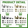 SHRJ 80Pcs Metal Insertion Pin Set Zipper Repair Kit Latch
