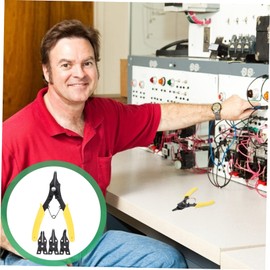 LALAFINA Durable Steel Plier Circlip Plier Compact for Portable for Tight Spaces