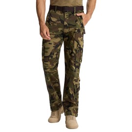 Susclud Camo Pants for Men Tactical Cargo Pants Rip Stop Military Work Pants with Pockets