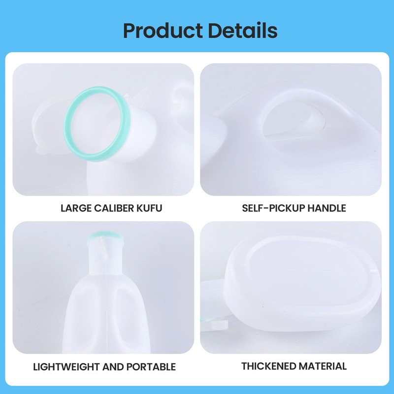 2000ml Large Capacity Men's Urinal Bottle,Elderly Plastic Urine Collector with