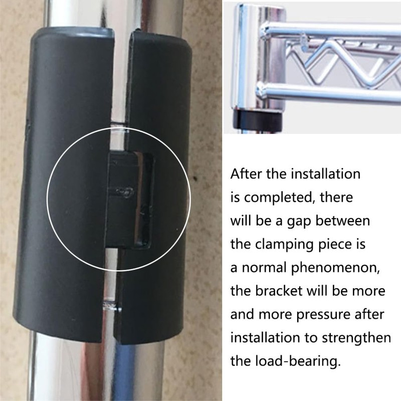 1 Inch Wire Shelf Clips for Wire Shelf System, Plastic