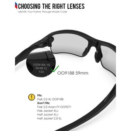 BLAZERBUCK 2 Pairs Anti Salt Polarized Replacement Lenses for Oakley Flak 2.0 XL Sunglass - Fire Red & Midnight Blue