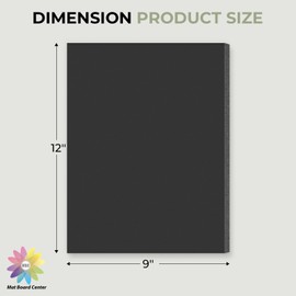 Mat Board Center, 12 Pack 9x12 Black Foam Boards, Acid Free Foam Core Board, 1/8 inch Thick