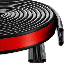 Joyfolk 24.6ft Truck Tonneau Cover Seal Truck Topper Seal with Triple Hole Camper Shell Seals Rubber Weather Stripping Universal Automotive Tailgate Trucks Canopy Kit Replacement Part Accessories