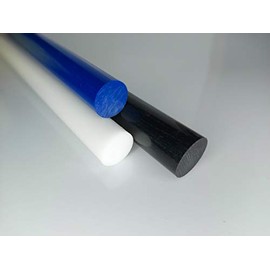 Round Rod/Polyoxymethylene/Diameter 30 mm Length 500 mm/White/Blue