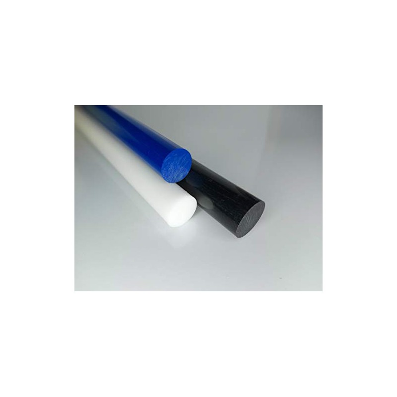 Round Rod/Polyoxymethylene/Diameter 30 mm Length 500 mm/White/Blue