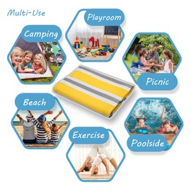 Large Reversible Plastic Straw, Water Resistant Outdoor Rug 8x10 - Modern Outdoor Patio Rug, Also for Deck, Porch, Camp, Camping, Entryway, RV - Waterproof Outside Area Rug