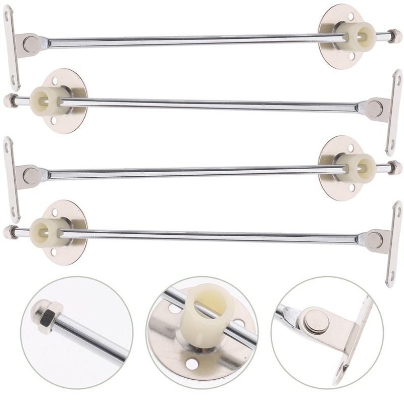 LALAFINA 4pcs Lid Support Hinge Kitchen Cabinet Hinges Soft for