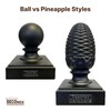Decorex Hardware Cast Aluminum Pineapple Post Cap – Black Powder