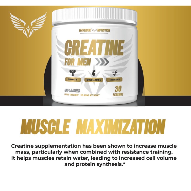 Maverick Nutrition Creatine Powder for Men - Creatine Powder -