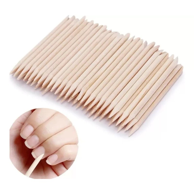 Unic Palitos De Naranjo Para Uñas Cutículas Etc 100 Piezas