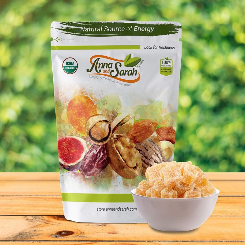 Anna and Sarah Organic Dried Crystallized Ginger 1 Lb in