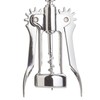 BarCraft Double Handed Chrome Winged Corkscrew, Metal,Black Lever Arm,16 cm