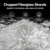 Fiberglass for Concrete, 3/4" Length,2.5 Lb, AR-Glass Chopped Strand Fiberglass
