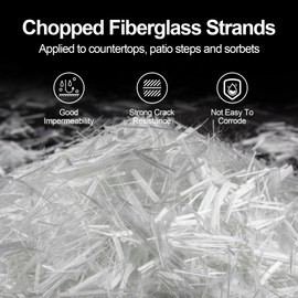 Fiberglass for Concrete, 3/4" Length,2.5 Lb, AR-Glass Chopped Strand Fiberglass for Concrete Cement Mortar Reinforcement